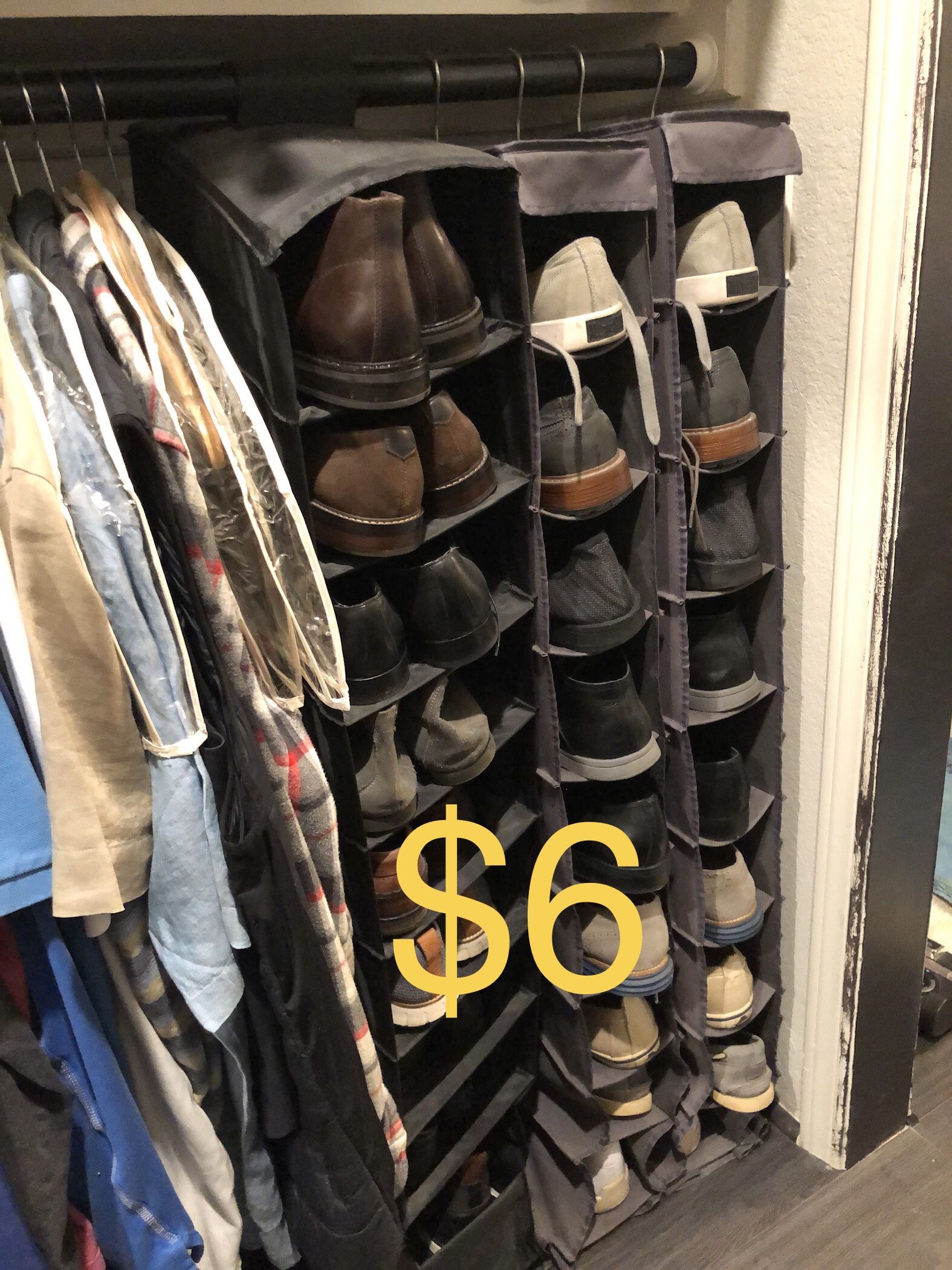 Hanging Shoe Racks. Only $6.