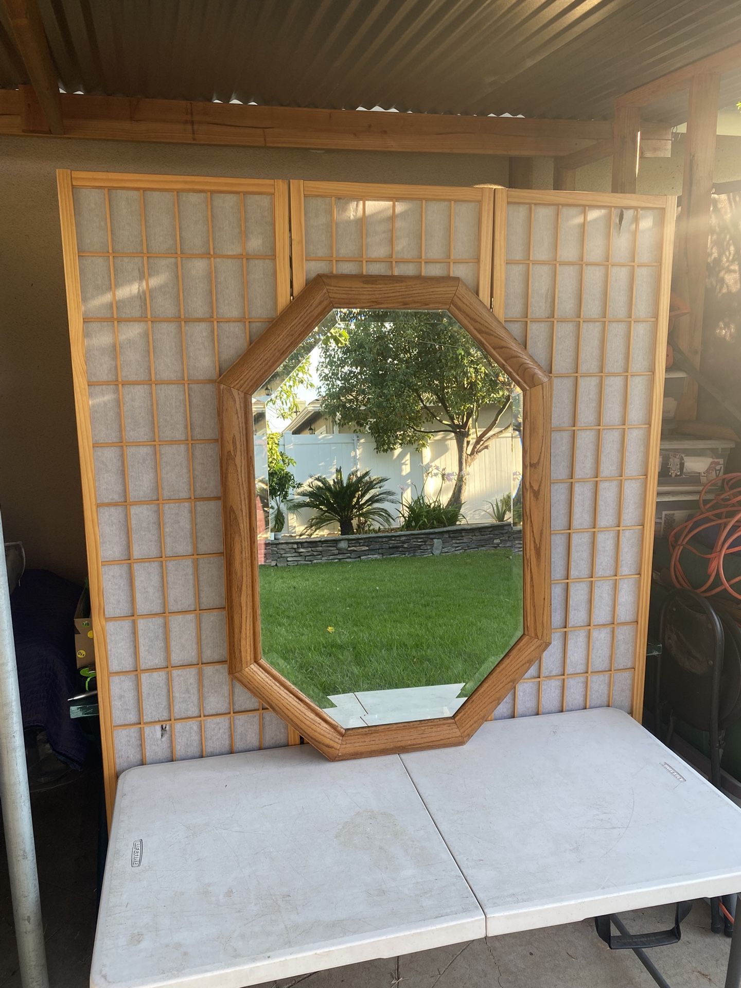 Beautiful Large Octagon Beveled Glass Mirror