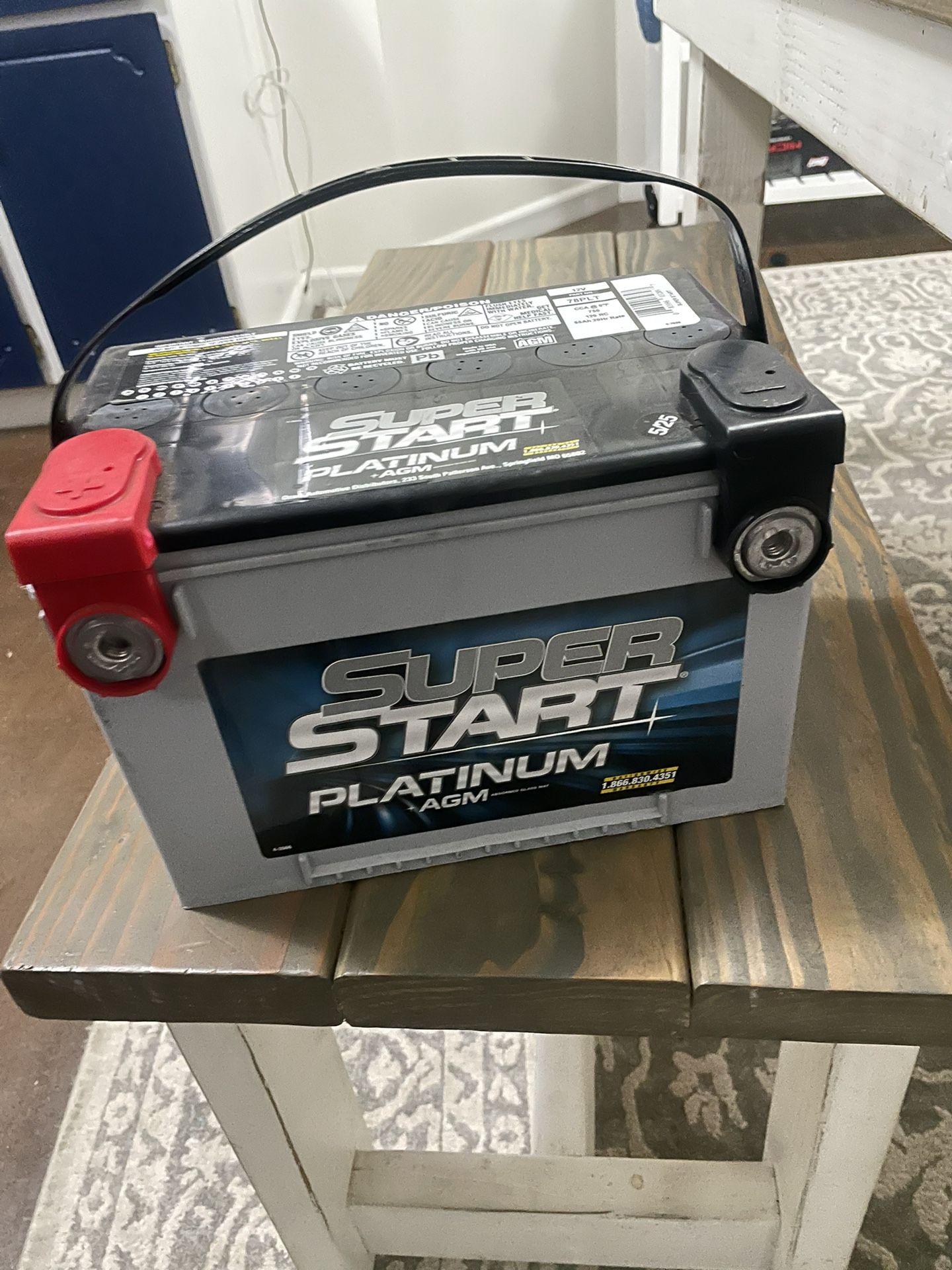 New AGM Battery Superstar Platinum Side Post 