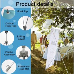 X Banner Stand Display with Carbon Fiber Rods