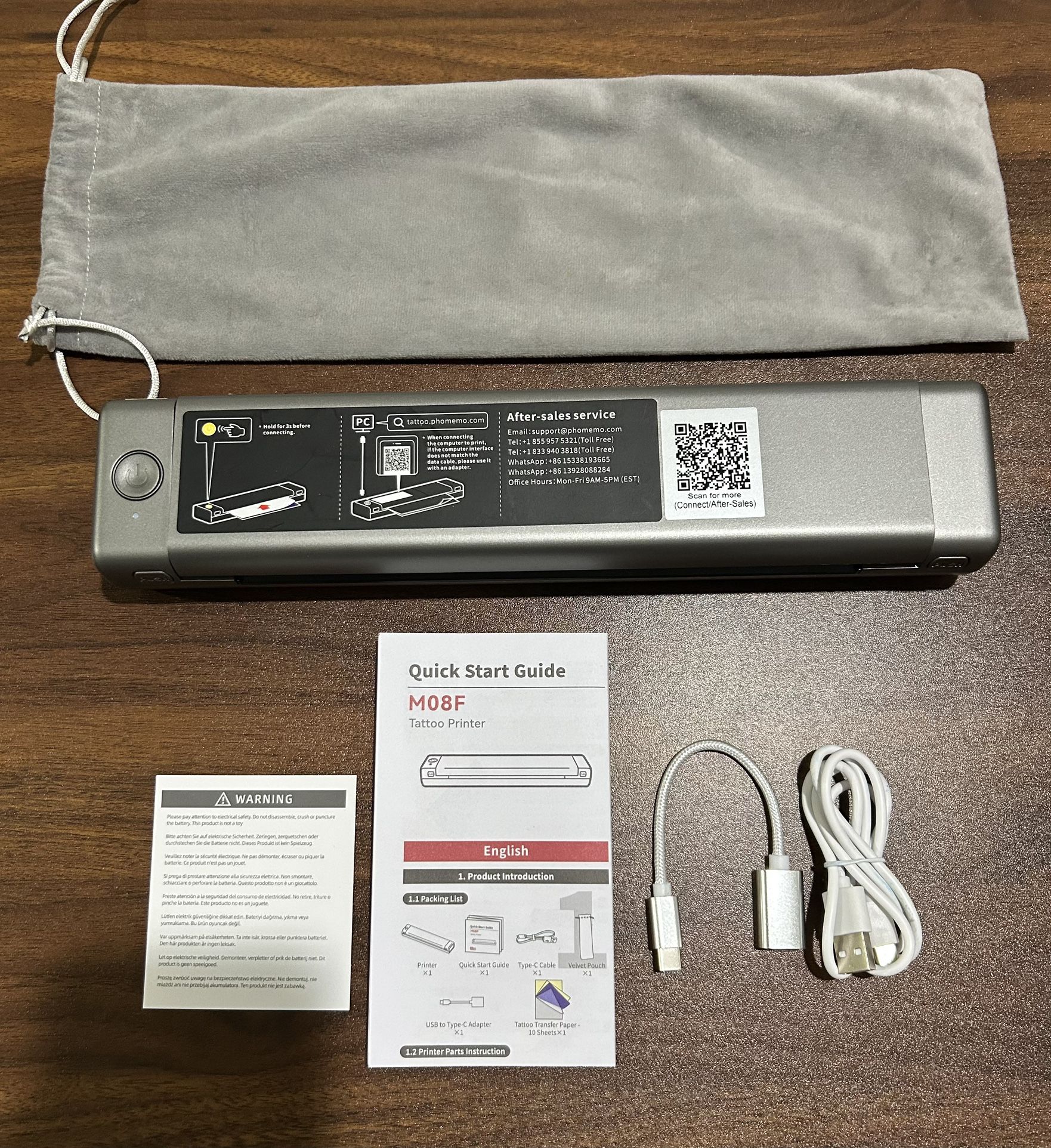 Phomemo MO8F Wireless Tattoo Transfer Stencil Printer Thermal Tattoo Machine. Only used few times. Like New