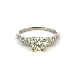 Woman’s Ladies 14k White Gold Diamond 1.04ctw Engagement Ring Size 7 GP3114176