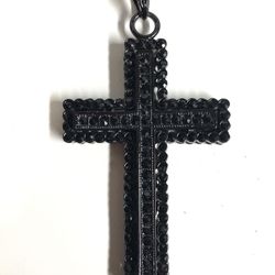 Black Metal Cross Pendant