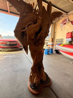 Teak wood sculpture. Home Decor.  Drift wood.