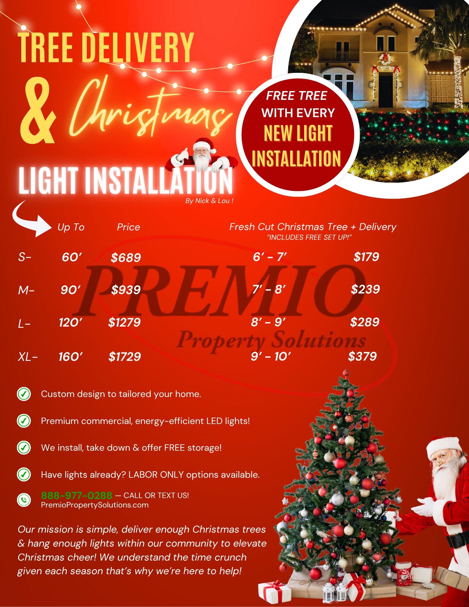 Tree Delivery / Christmas Light Installation