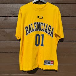 Balenciaga Jersey T-Shirt Yellow