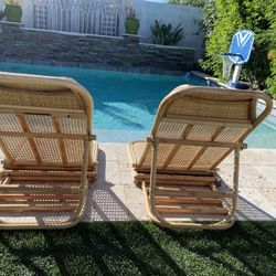 NEW Boho Bamboo Pool/beach Chairs 