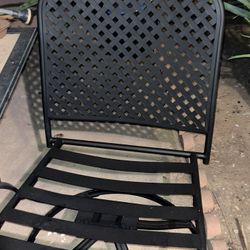 Two Wrought Iron Bistro Metal Heavy Duty Hampton Bay 2 Pieces Set Outdoor Patio Furniture