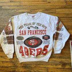 VTG San Francisco 49ers Crewneck Sweatshirt Long Gone USA Size M