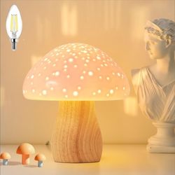 Pink Mushroom Lamp 