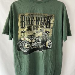 Nike Bike Week Daytona Beach Florida Shirt Mens Sz Large Bikers Wanted 2011