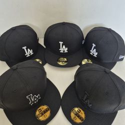 LA DODGERS ( TOTAL 5 PC BRAND NEW ) NEW ERA 59FIFTY CAP SIZE 7 3/8