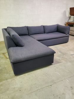 West Elm Shelter Gray Sectional Sofa