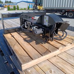 Skid Steer Hydraulic Stump Grinder Attachment. NEW!