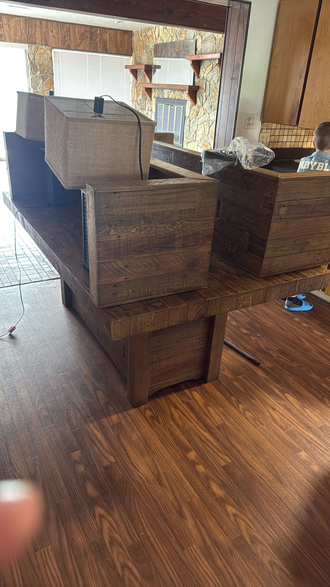 Huge Wood Farmhouse Table
