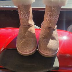 Juicy Couture Sparkly Pink Boots 