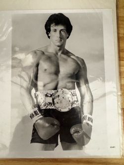 Rocky Sylvester Stallone Black and White Press Photo