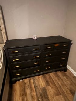 Black wooden dresser
