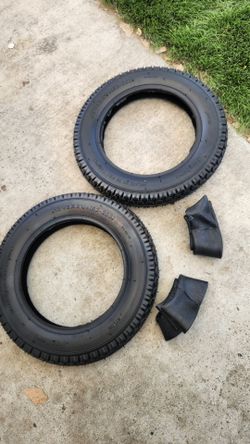 Heavy Duty 12.5x2.25 (12-1/2 x2-1/4) Tire & Inner Tube Set with Angled Valve Stem for Electric Scooters Razor Pocket Mod, Currie, Schwinn, GT, IZIP, e