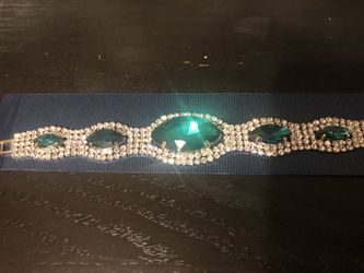 Green tear diamond bracelet
