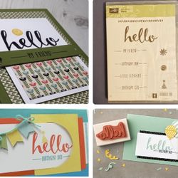 Stampin Up 9pc Hello Sentiments
