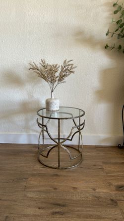 Glass Top Side Table