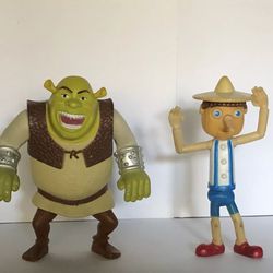 McDonald's Shrek Forever After Shrek and Pinocchio Toys