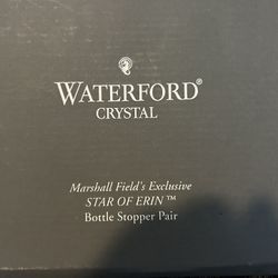 Waterford Crystal Bottle Stoppers Set 2 Boxed