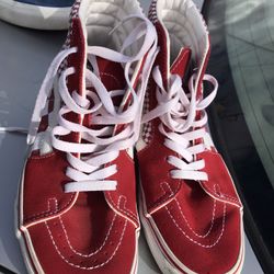Red Checkered Vans