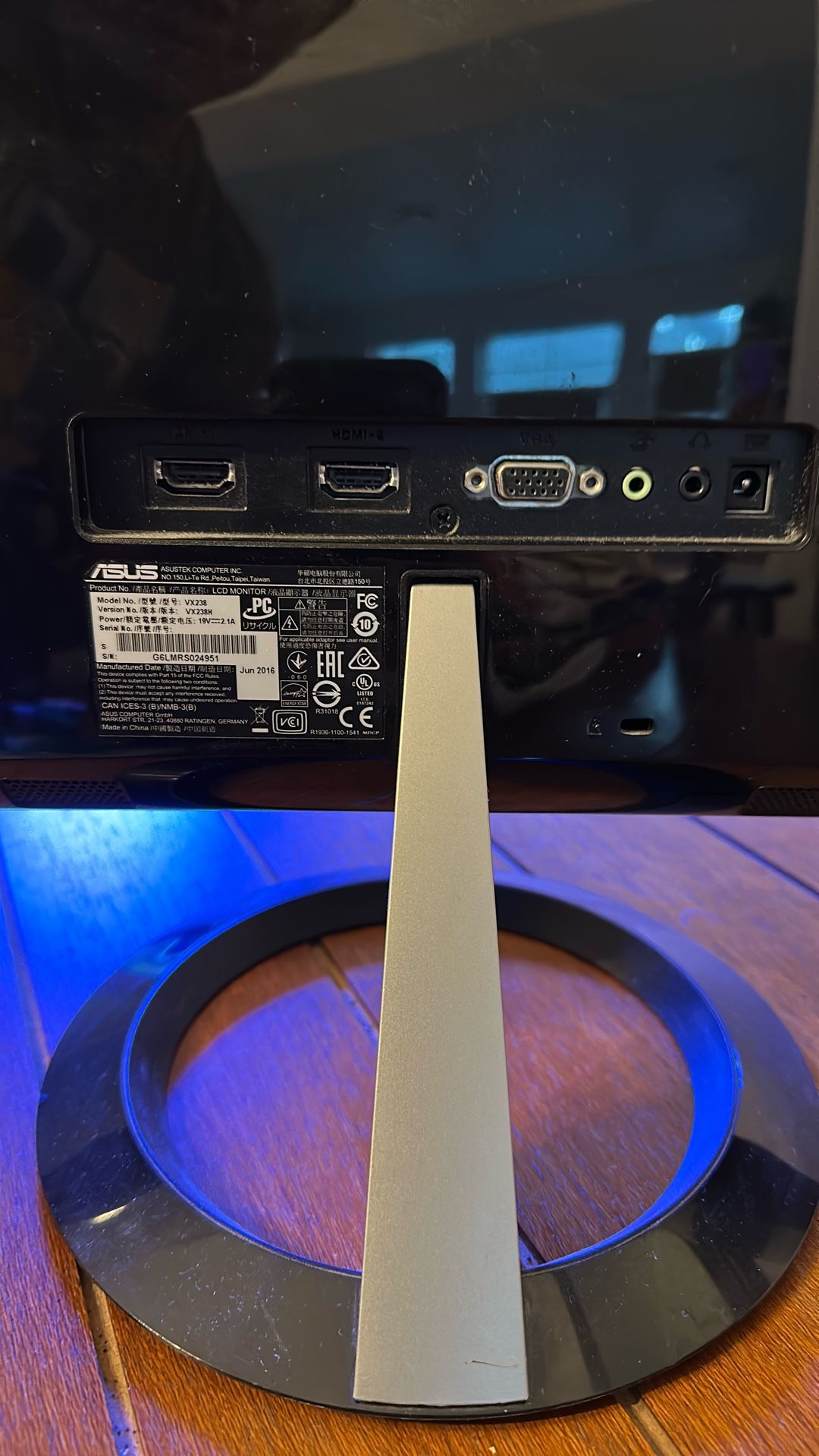 PC Monitor Asus VX238 23”
