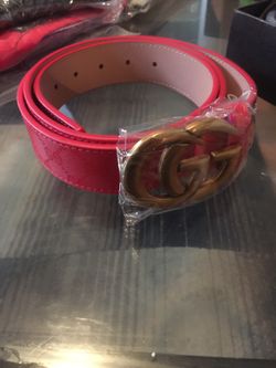 Red Gucci belt
