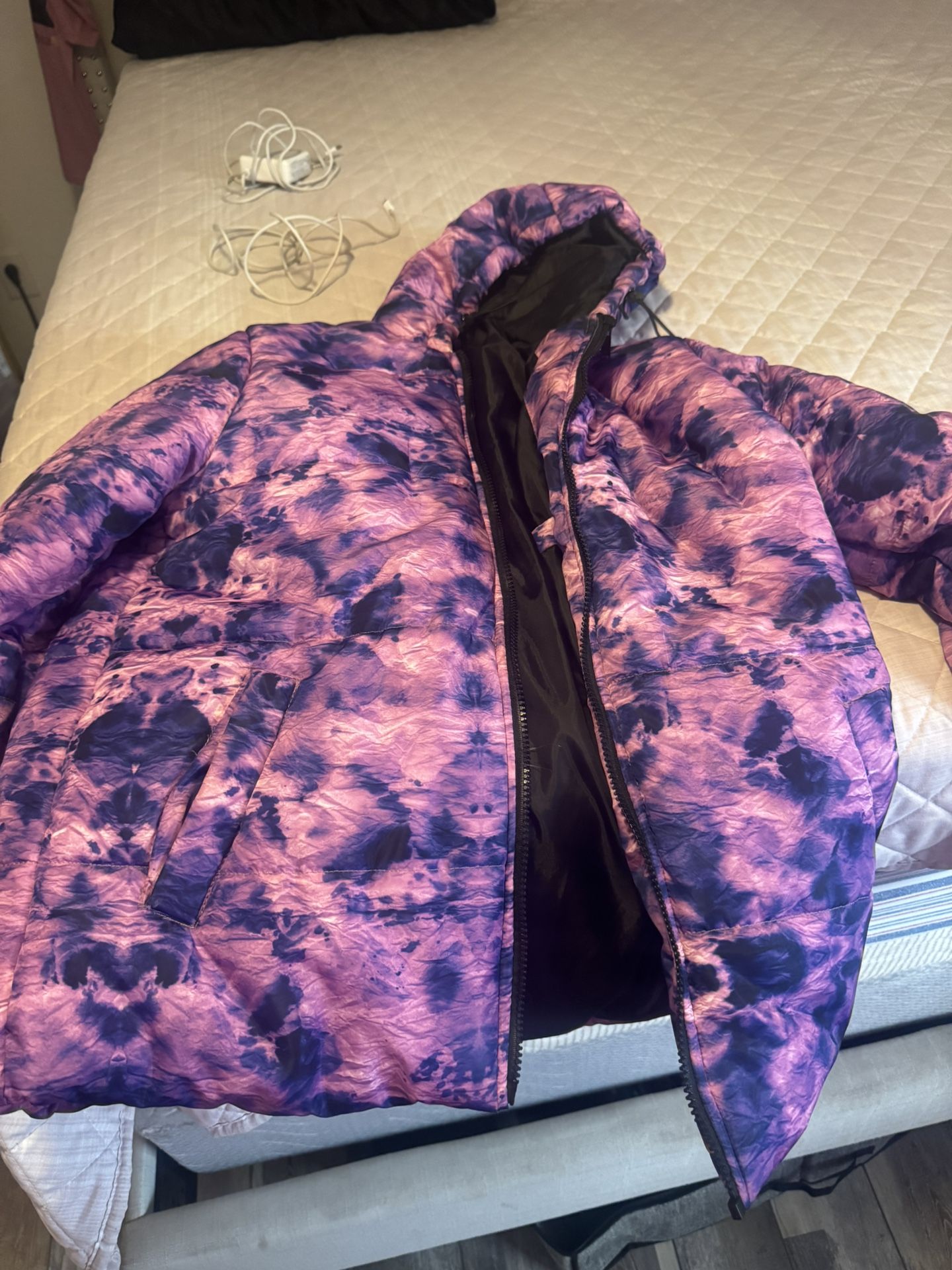 Windbreaker Puffy Coat (PURPLE)