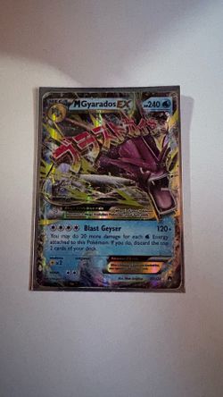 Pokémon M Gyarados EX Full Art Ultra Rare Mega 27/122 Breakpoint Holo English (Super bad condition)
