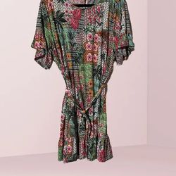 Brand New (Size XL) Multi-Color Short Ruffle Dress