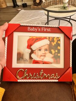 Babies First Christmas Photo Frames With Ornaments Frame