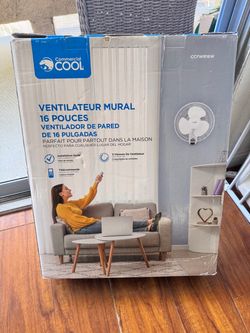 New Commercial Cool 16” Wall Fan