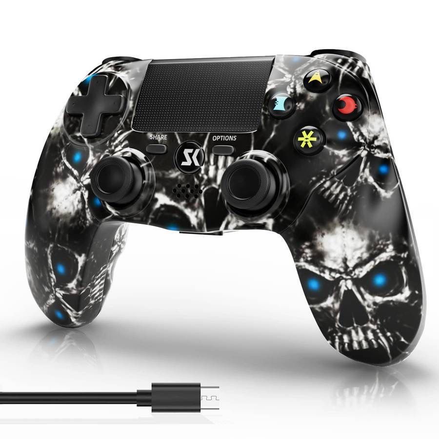 new Wireless Controller for PS4, Controller for Sony PlayStation 4, Double Shock 6-Axis Motion Sensor, Sensitive Touch Pad, Built-in Speaker & Stereo