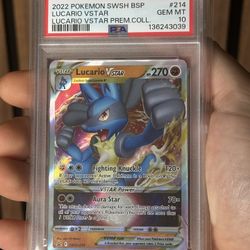 Lucario VSTAR #214 PSA 10