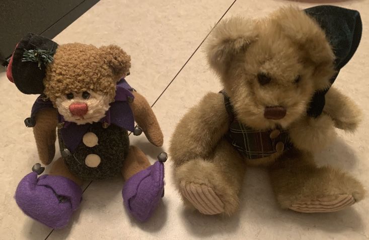 2 Small Stuffed Teddy Bears
