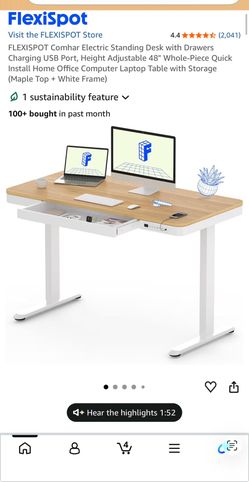 Adjustable Height desk white