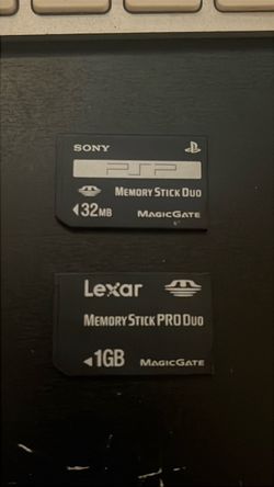 PSP Memory Stick Duo Cards Lot of 2