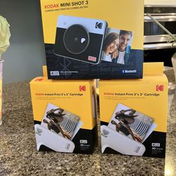 Kodak Mini Shot 3 With Two Unopened Cartridge And Photo paper