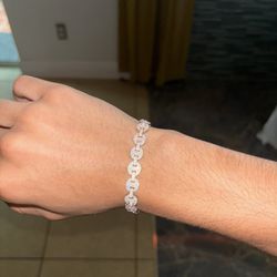 Diamond Test Approved Moissanite Link Bracelet 