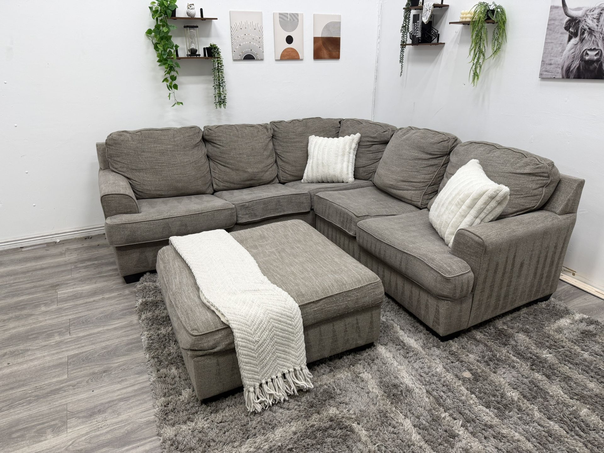 Grey Sectional Couch - Free Delivery