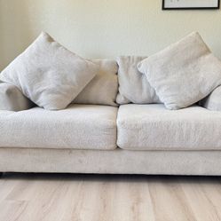 Beige Love Seat And Sofa
