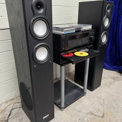 SONY Stereo w/ Bluetooth adapter, 5 CD changer & Speakers, Everything Works, Great Sound (FREE CD’s)