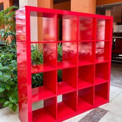 RARE UNIQUE RED IKEA Kallax Cubby Storage Shelf