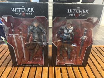 The Witcher Wild Hunt Figures (2) Geralt  Of Rivia Ciri