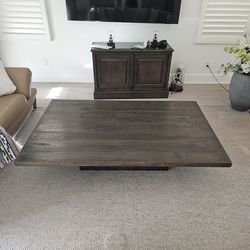Large restoration hardware coffee table