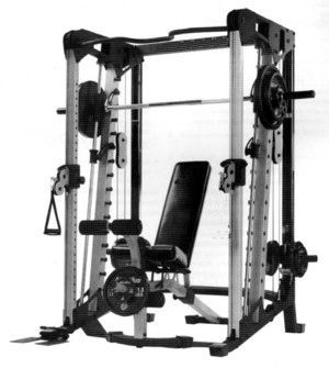NAUTILUS NT-CC1 COMMERCIAL QUALITY smith double pull machine with bench and attachments